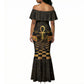 Egyptian Goddess Bastet Mermaid Dress Ancient Mythology Sacred Black Cat