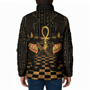 Egyptian Goddess Bastet Padded Jacket Ancient Mythology Sacred Black Cat