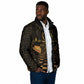 Egyptian Goddess Bastet Padded Jacket Ancient Mythology Sacred Black Cat
