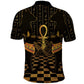 Egyptian Goddess Bastet Polo Shirt Ancient Mythology Sacred Black Cat