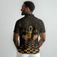 Egyptian Goddess Bastet Polo Shirt Ancient Mythology Sacred Black Cat DT05