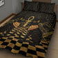 Egyptian Goddess Bastet Quilt Bed Set Ancient Mythology Sacred Black Cat
