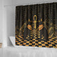 Egyptian Goddess Bastet Shower Curtain Ancient Mythology Sacred Black Cat