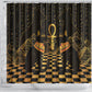 Egyptian Goddess Bastet Shower Curtain Ancient Mythology Sacred Black Cat