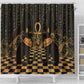Egyptian Goddess Bastet Shower Curtain Ancient Mythology Sacred Black Cat