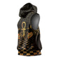 Egyptian Goddess Bastet Sleeveless Hoodie Ancient Mythology Sacred Black Cat