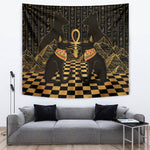 Egyptian Goddess Bastet Tapestry Ancient Mythology Sacred Black Cat
