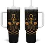 Egyptian Goddess Bastet Tumbler With Handle Ancient Mythology Sacred Black Cat