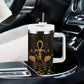 Egyptian Goddess Bastet Tumbler With Handle Ancient Mythology Sacred Black Cat