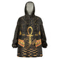 Egyptian Goddess Bastet Wearable Blanket Hoodie Ancient Mythology Sacred Black Cat