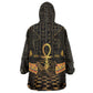 Egyptian Goddess Bastet Wearable Blanket Hoodie Ancient Mythology Sacred Black Cat
