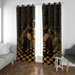 Egyptian Goddess Bastet Window Curtain Ancient Mythology Sacred Black Cat