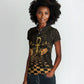 Egyptian Goddess Bastet Women Polo Shirt Ancient Mythology Sacred Black Cat