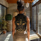 Egyptian Goddess Bastet Women Sleeveless Polo Shirt Ancient Mythology Sacred Black Cat