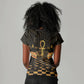 Egyptian Goddess Bastet Women V-Neck T-Shirt Ancient Mythology Sacred Black Cat