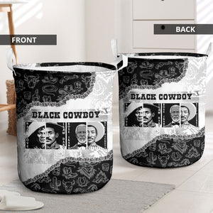 Black Cowboy Laundry Basket African American Black History Unique Style