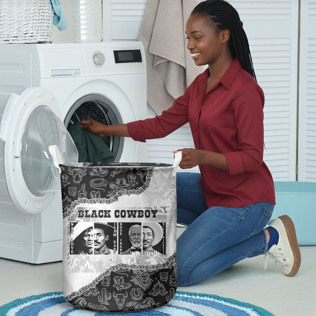 Black Cowboy Laundry Basket African American Black History Unique Style