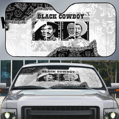 Black Cowboy Auto Sun Shade African American Black History Unique Style