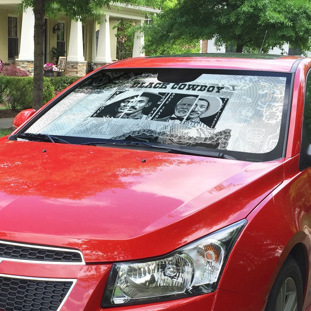 Black Cowboy Auto Sun Shade African American Black History Unique Style