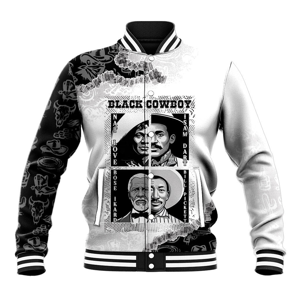 Black Cowboy Baseball Jacket African American Black History Unique Style