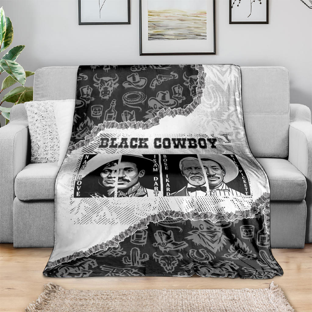 Black Cowboy Blanket African American Black History Unique Style