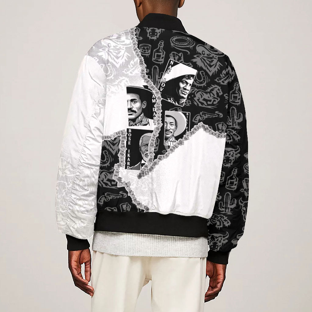 Black Cowboy Bomber Jacket African American Black History Unique Style
