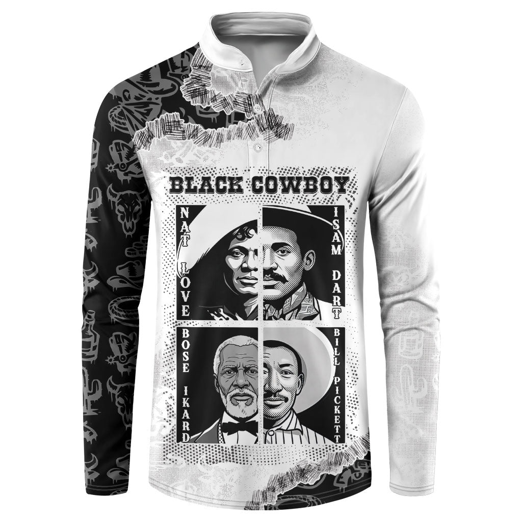 Black Cowboy Button Sweatshirt African American Black History Unique Style