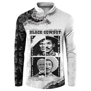 Black Cowboy Button Sweatshirt African American Black History Unique Style