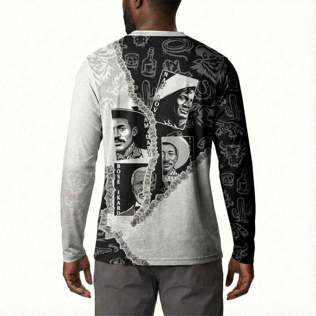 Black Cowboy Button Sweatshirt African American Black History Unique Style