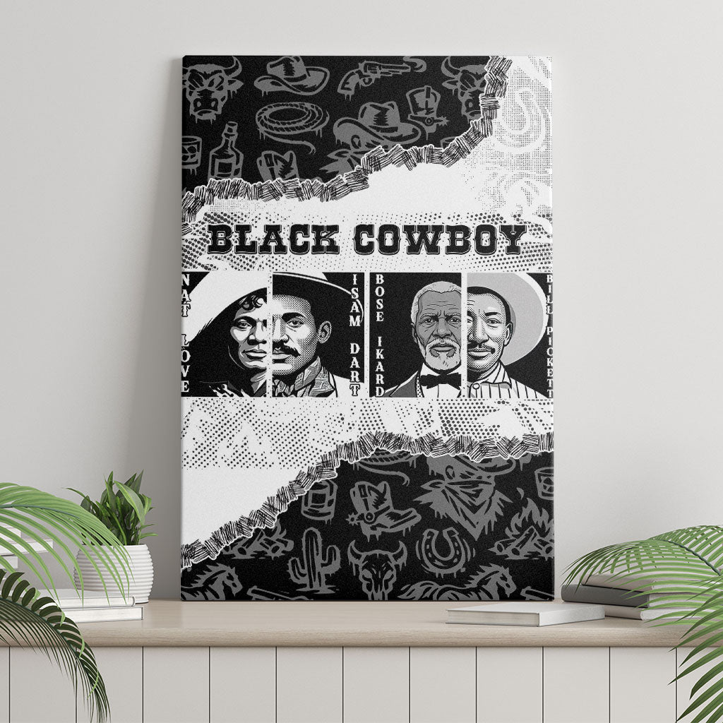 Black Cowboy Canvas Wall Art African American Black History Unique Style