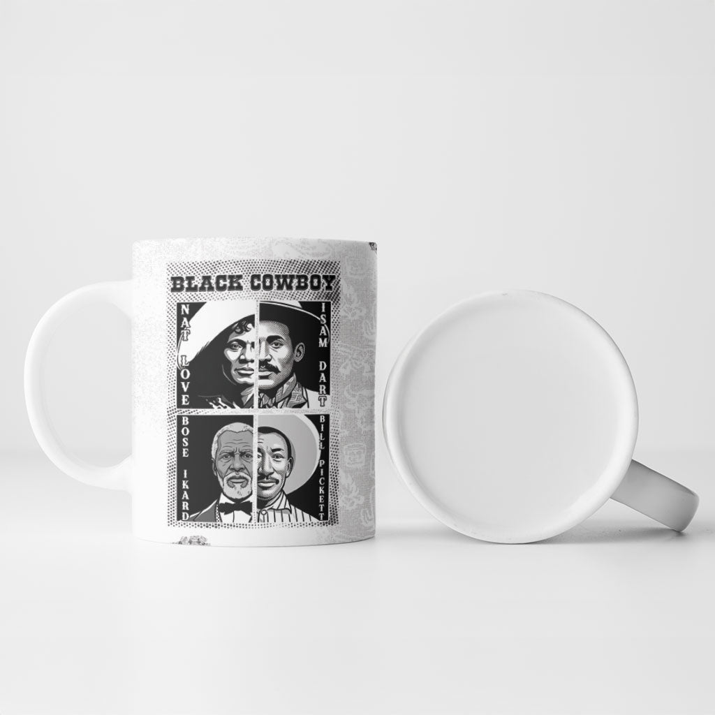 Black Cowboy Ceramic Mug African American Black History Unique Style