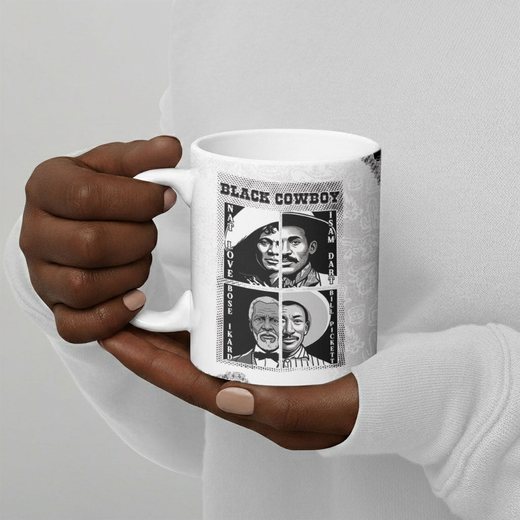 Black Cowboy Ceramic Mug African American Black History Unique Style