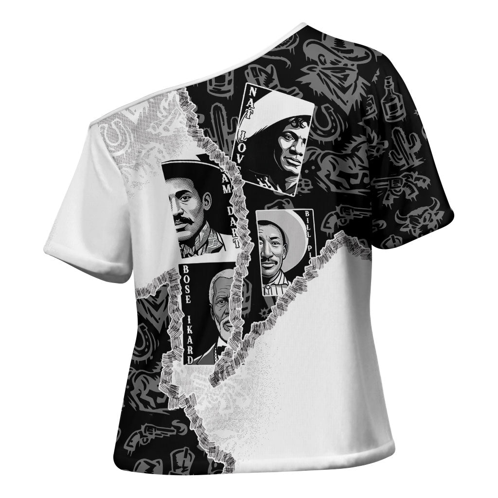 Black Cowboy Cross Shoulder Shirt African American Black History Unique Style