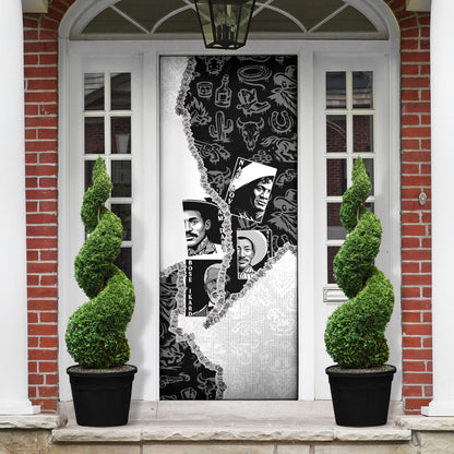 Black Cowboy Door Cover African American Black History Unique Style