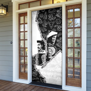 Black Cowboy Door Cover African American Black History Unique Style