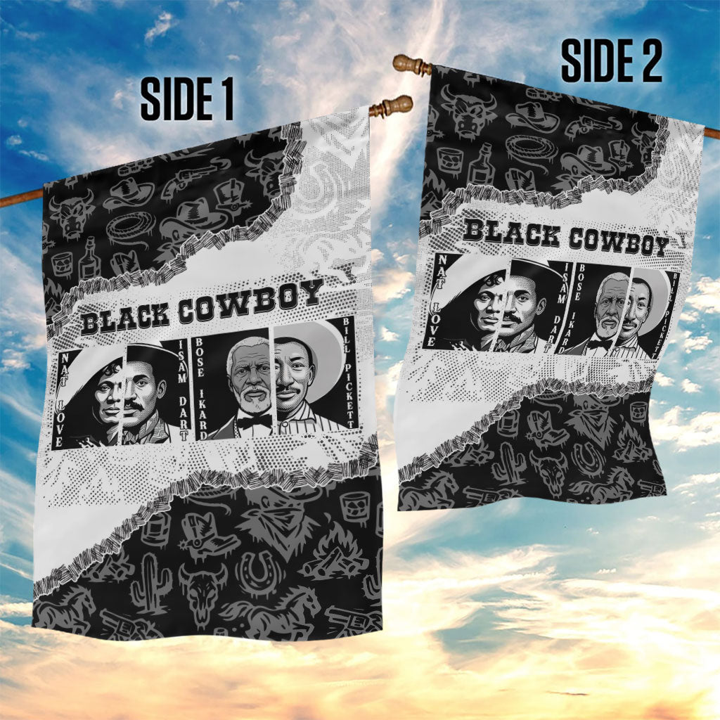 Black Cowboy Garden Flag African American Black History Unique Style