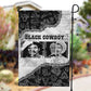 Black Cowboy Garden Flag African American Black History Unique Style