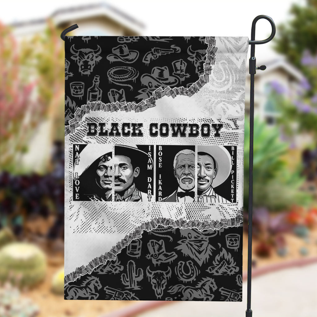 Black Cowboy Garden Flag African American Black History Unique Style