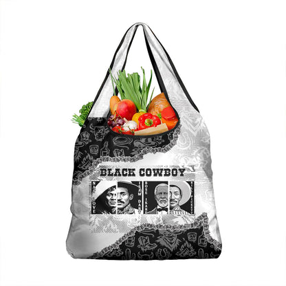 Black Cowboy Grocery Bag African American Black History Unique Style