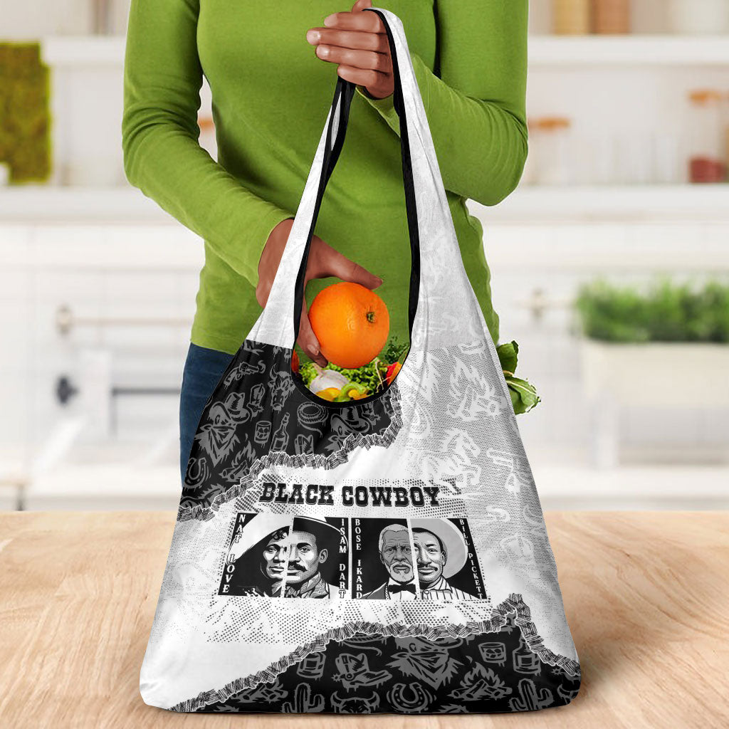 Black Cowboy Grocery Bag African American Black History Unique Style