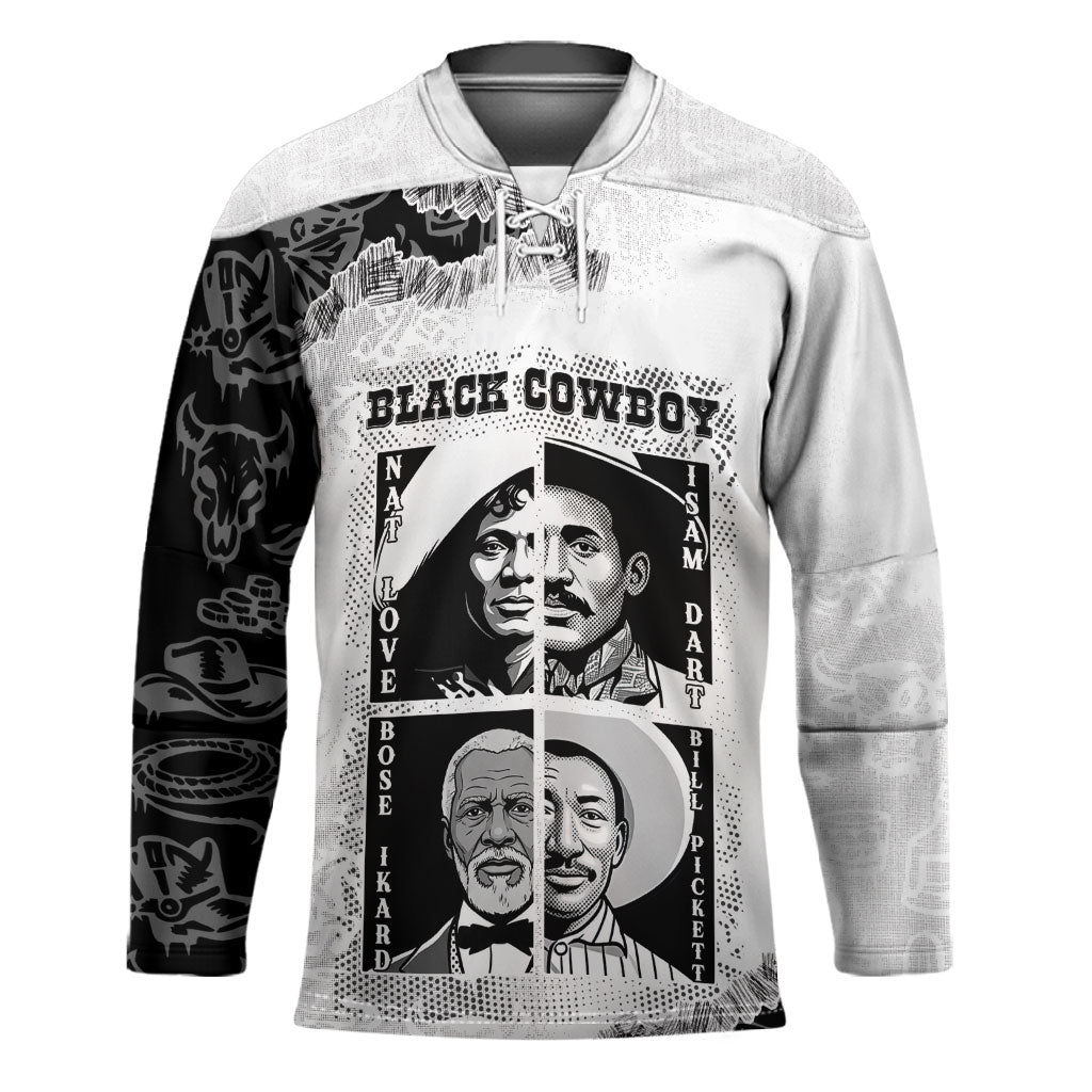 Black Cowboy Hockey Jersey African American Black History Unique Style