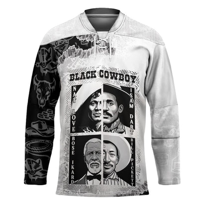 Black Cowboy Hockey Jersey African American Black History Unique Style