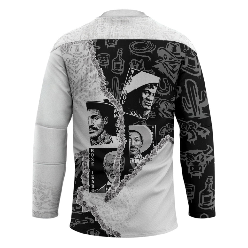 Black Cowboy Hockey Jersey African American Black History Unique Style