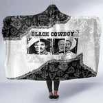 Black Cowboy Hooded Blanket African American Black History Unique Style
