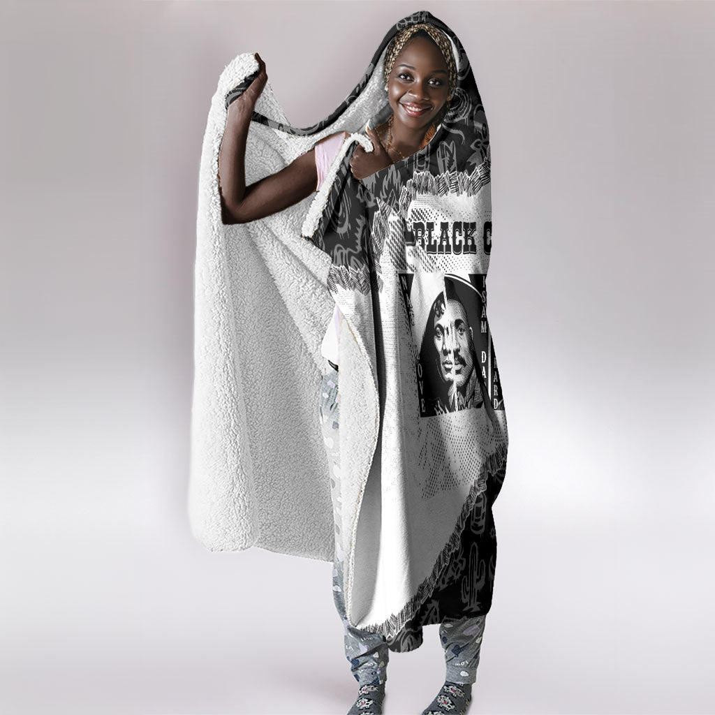 Black Cowboy Hooded Blanket African American Black History Unique Style