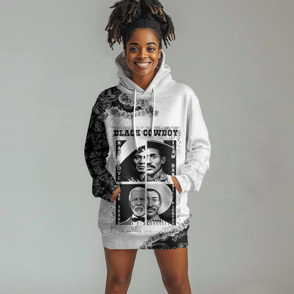 Black Cowboy Hoodie Dress African American Black History Unique Style