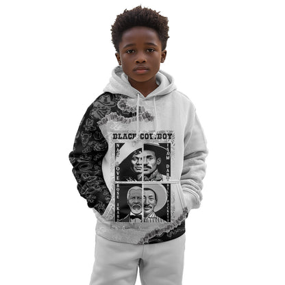 Black Cowboy Kid Hoodie African American Black History Unique Style