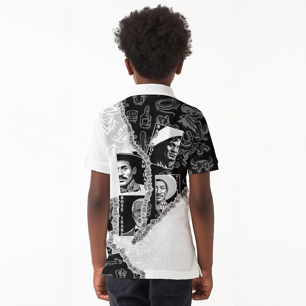 Black Cowboy Kid Polo Shirt African American Black History Unique Style
