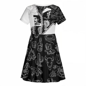 Black Cowboy Kid Short Sleeve Dress African American Black History Unique Style
