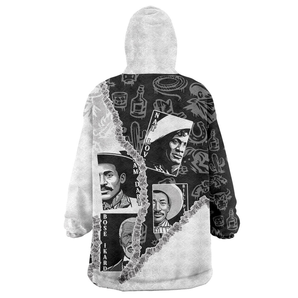 Black Cowboy Kid Wearable Blanket Hoodie African American Black History Unique Style